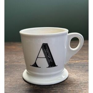 Anthropologie Monogram Letter A Coffee Mug Retro Style Shaving Mug Style